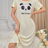 Vestido De Noche Para Mujer Con Estampado De Panda