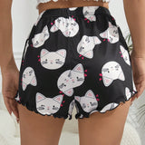 Pantalon De Pijama De Mujer Con Estampado De Gatos