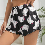 Pantalon De Pijama De Mujer Con Estampado De Gatos