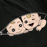 Camiseta Estampada Bebe De Dibujos Animados Simple Informal De Maternidad Adecuada Para El Verano