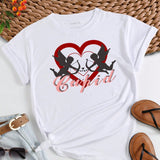 LUNE Camiseta De Manga Corta Con Estampado De Cupido Para Mujer