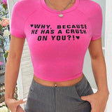 EZwear Camiseta Impresa Con Eslogan Personalizado Para El Dia De San Valentin