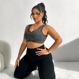 Yoga Basic Sujetador Deportivo Con Espalda Cruzada Para Mujer Talla Grande