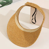 Sombrero de mujeres proteccion solar para verano , playa , con tejido cesped borde con ornitorrinco