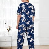 Conjunto de pijama con estampado floral