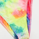 Multicolor / L Body de tirantes de tie dye con estampado de letra