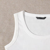 Blanco / XL Body unicolor de cuello redondo