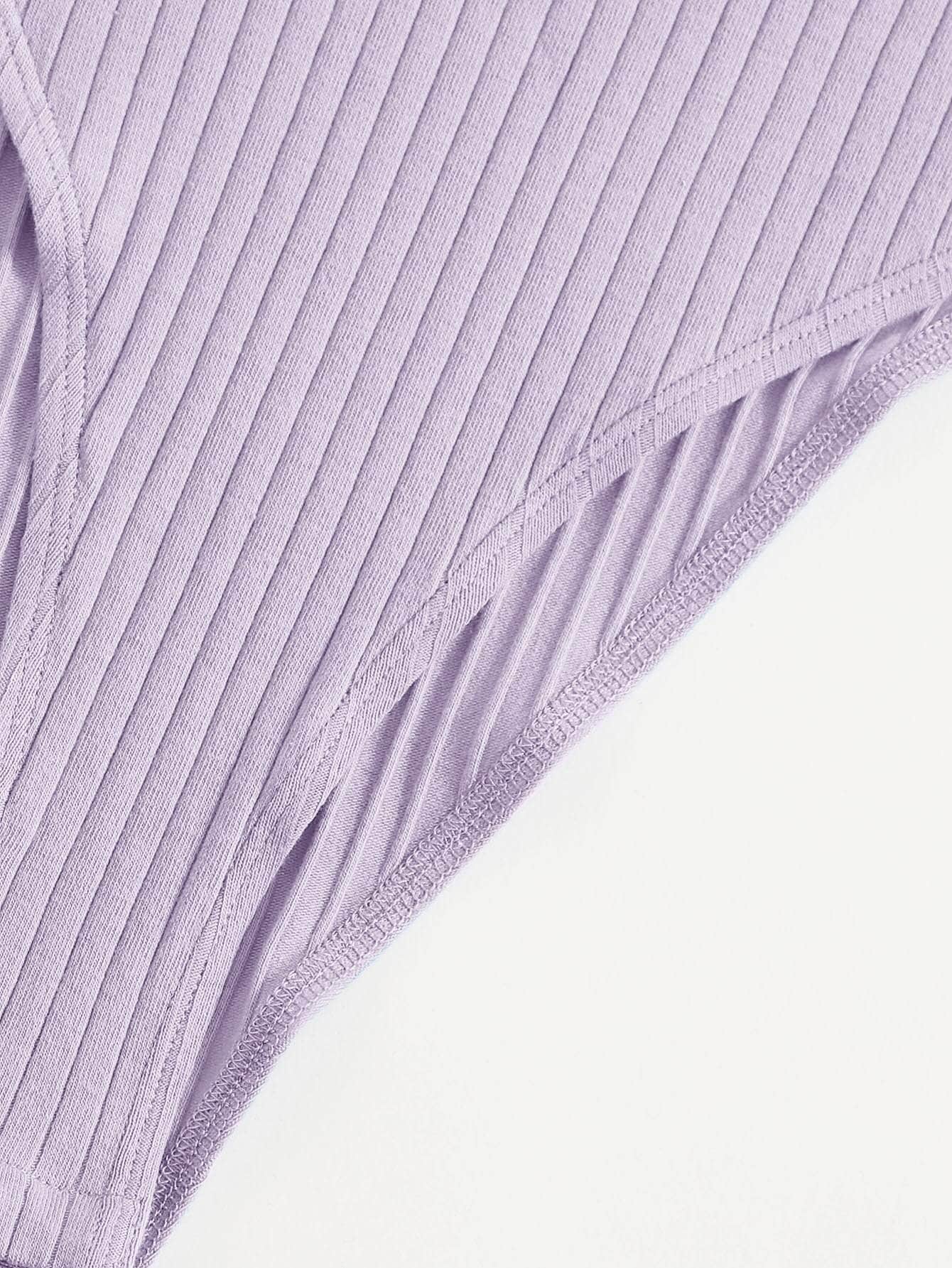 Lila Purpura / L Bodys Canalé Liso Básico