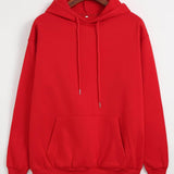 Rojo / XS Buzos con capucha con cordón con forro térmico unicolor