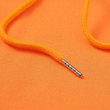 Naranja / L Buzos con capucha con cordón con forro térmico unicolor