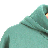 Verde / M Buzos con capucha con cordón con forro térmico unicolor