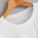 Blanco / XL Camiseta bajo curvo con diseño de bolsillo