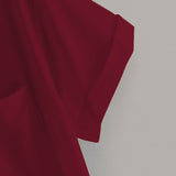 Bermellon / L Camiseta bajo curvo con diseño de bolsillo