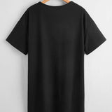 Negro / M Camisetas Liso Básico