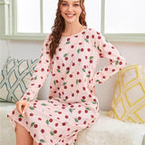 Bebé Rosa / XL Camisón con estampado de cereza