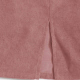 Falda de pana bajo con abertura con cremallera lateral