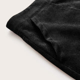 Negro / L Falda de pana con cremallera con aro O