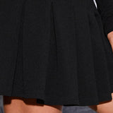 Negro / XL Falda de patinador con fruncido unicolor