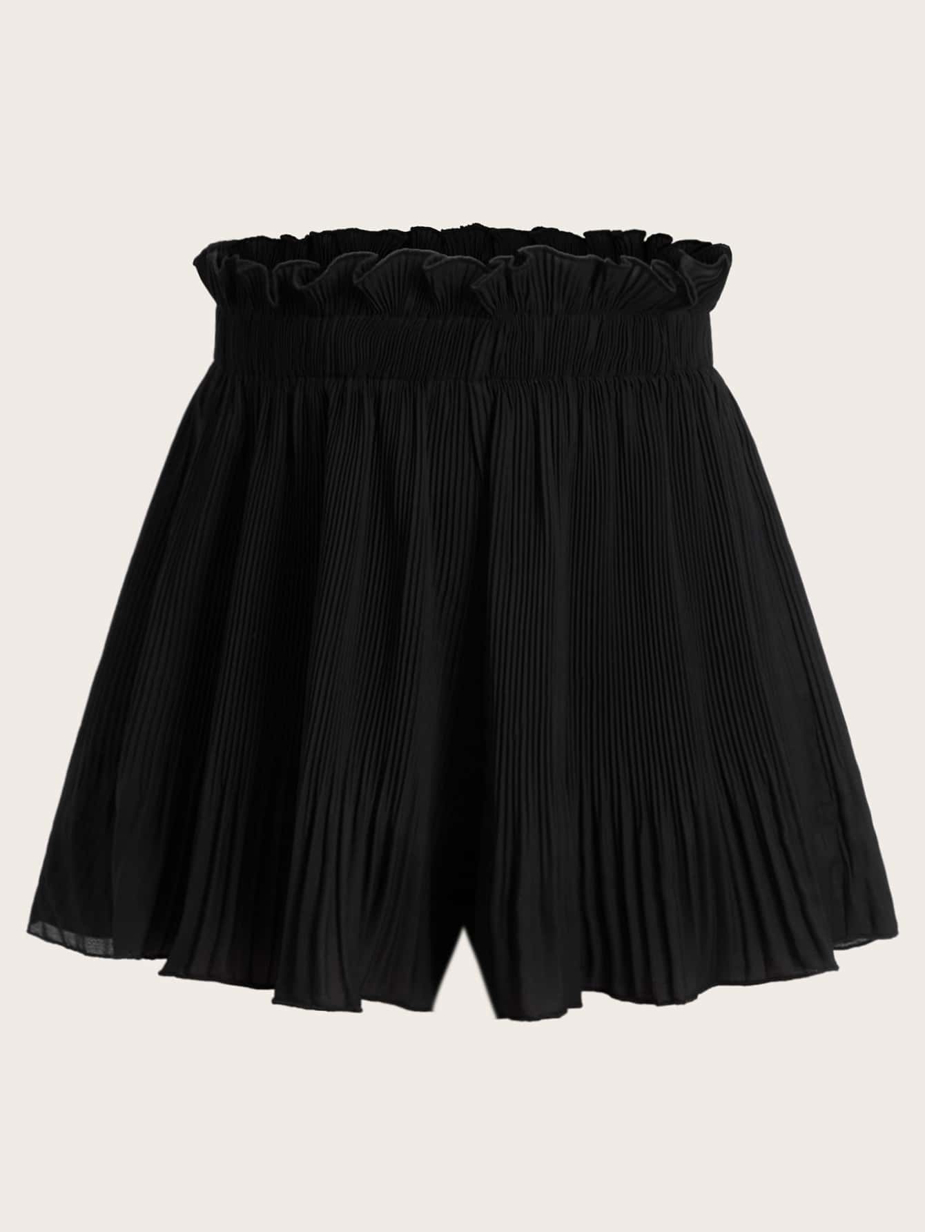 Muybonita.co Bohemios Negro / XS Shorts fruncido de cintura fruncido