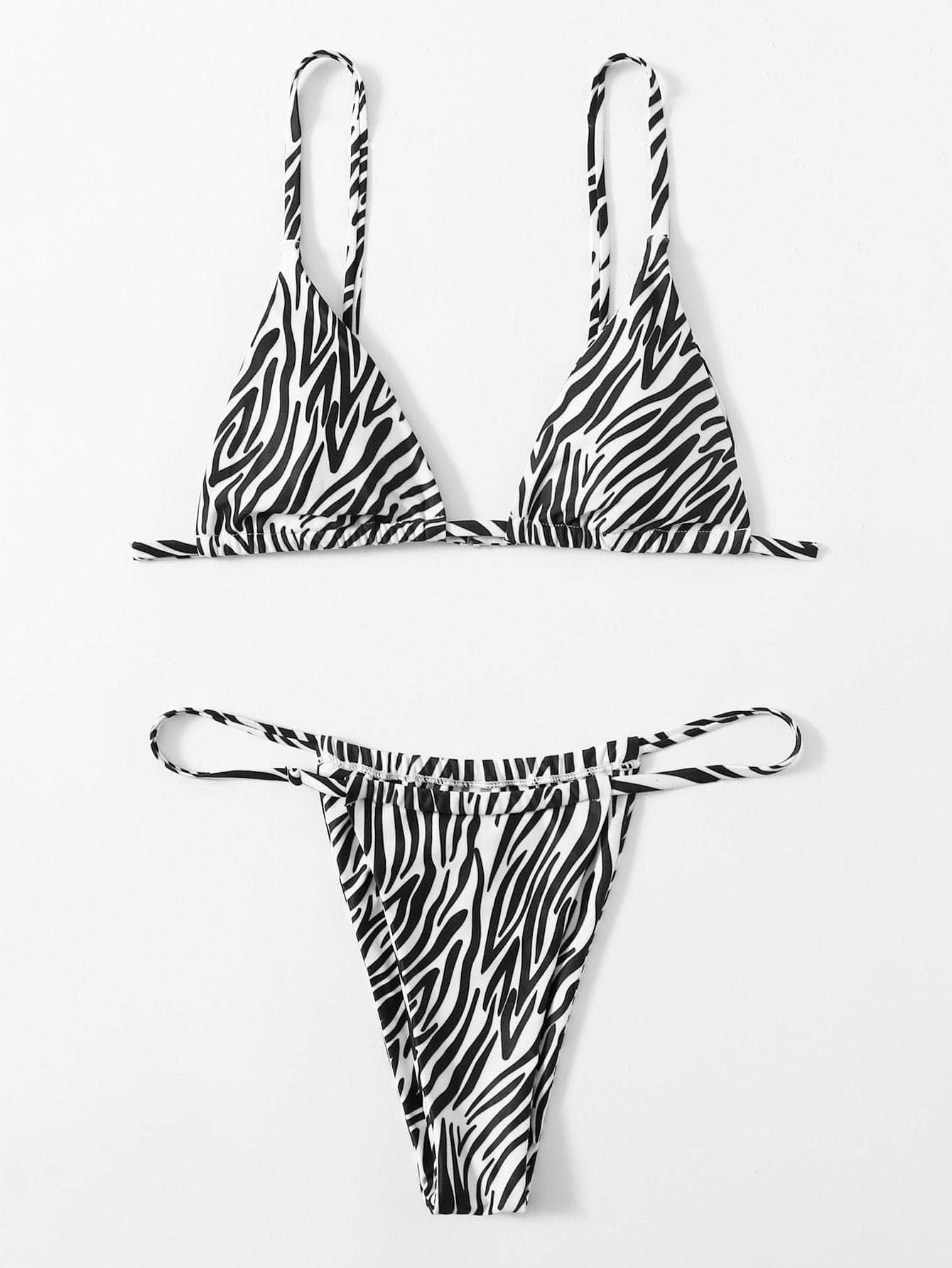 Muybonita.co triangulo4 Bañador bikini tanga con patrón de rayas