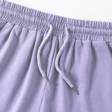 Lila Purpura / L Shorts Bolsillo Letras Casual
