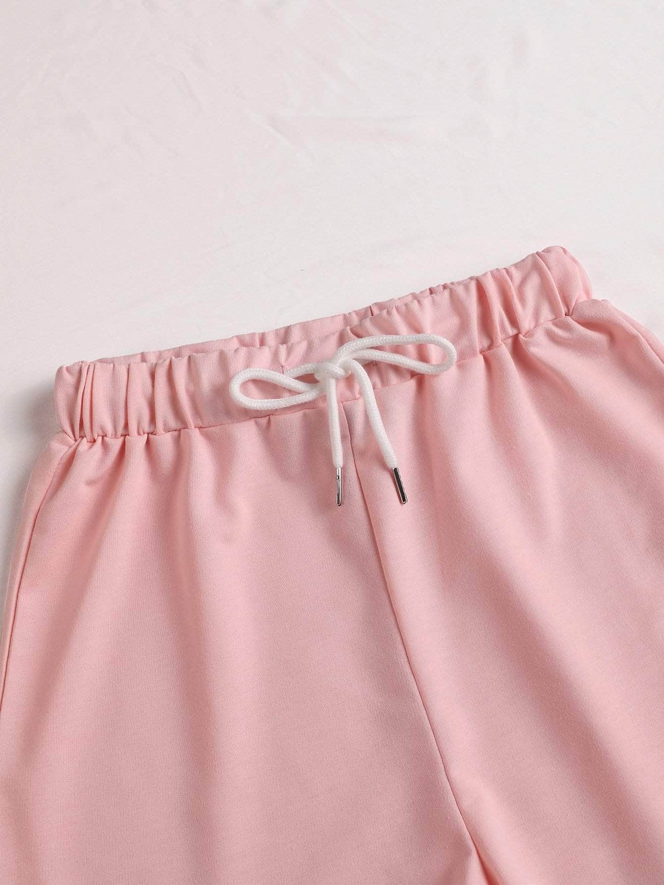 Bebe Rosa / XL Shorts Nudo Liso Casual