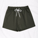 Verde militar / L Shorts Nudo Liso Casual