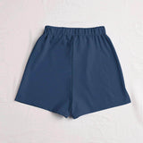 Azul Marino / M Shorts Nudo Liso Casual