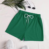 Verde / S Shorts Nudo Liso Casual