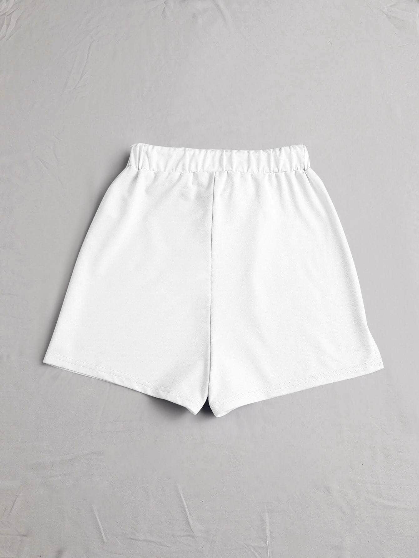 Blanco / M Shorts Nudo Liso Casual