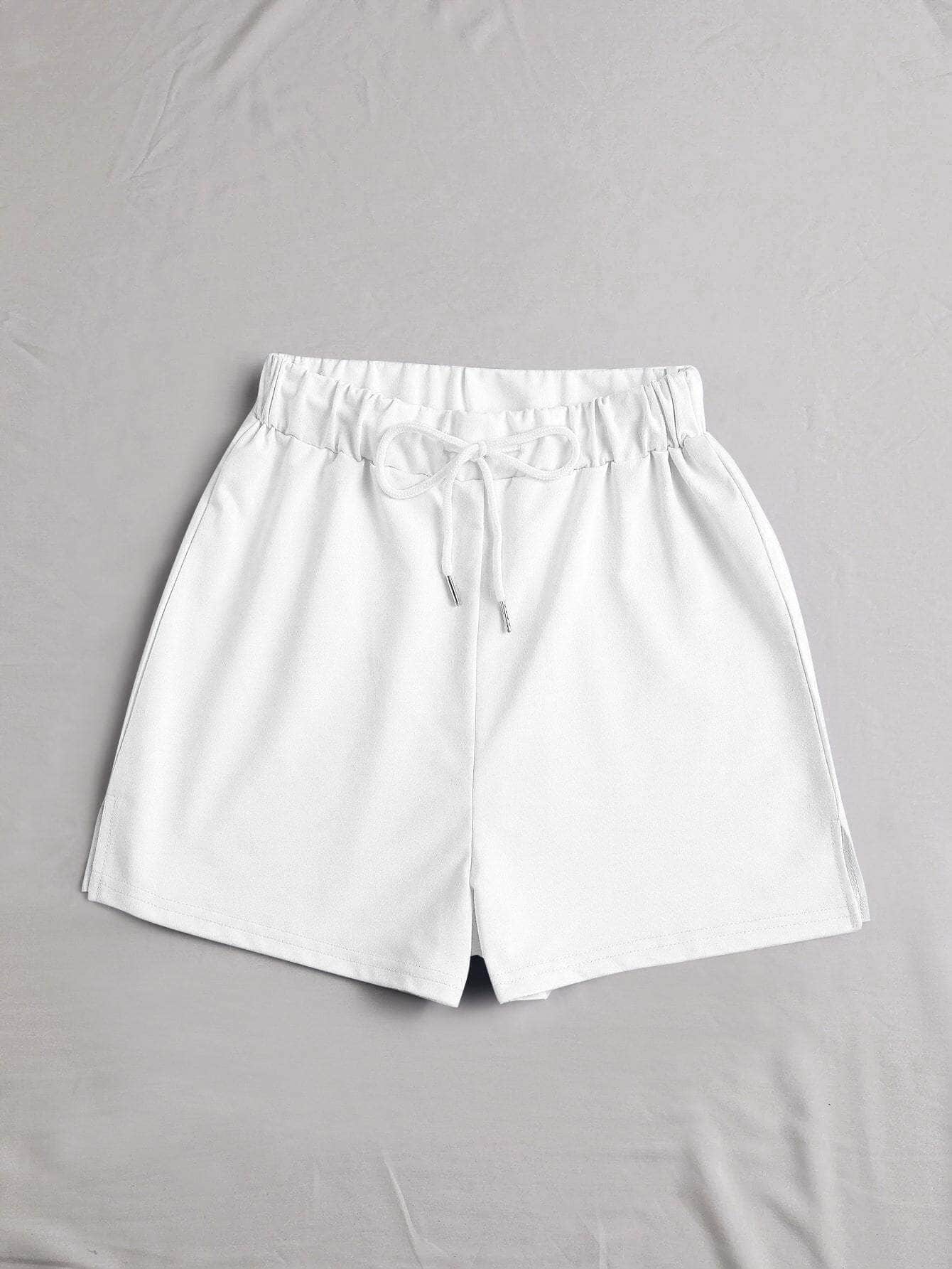Blanco / L Shorts Nudo Liso Casual