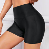 Negro / XS Shorts shapewear de cintura alta