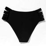 XS / Negro Tangas de bikini con abertura lateral
