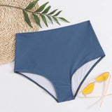 Azul Marino / S Tangas de bikini de cintura alta