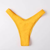 Amarillo / L Tangas de bikini liso casual