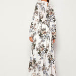Vestido maxi con lazo con estampado floral
